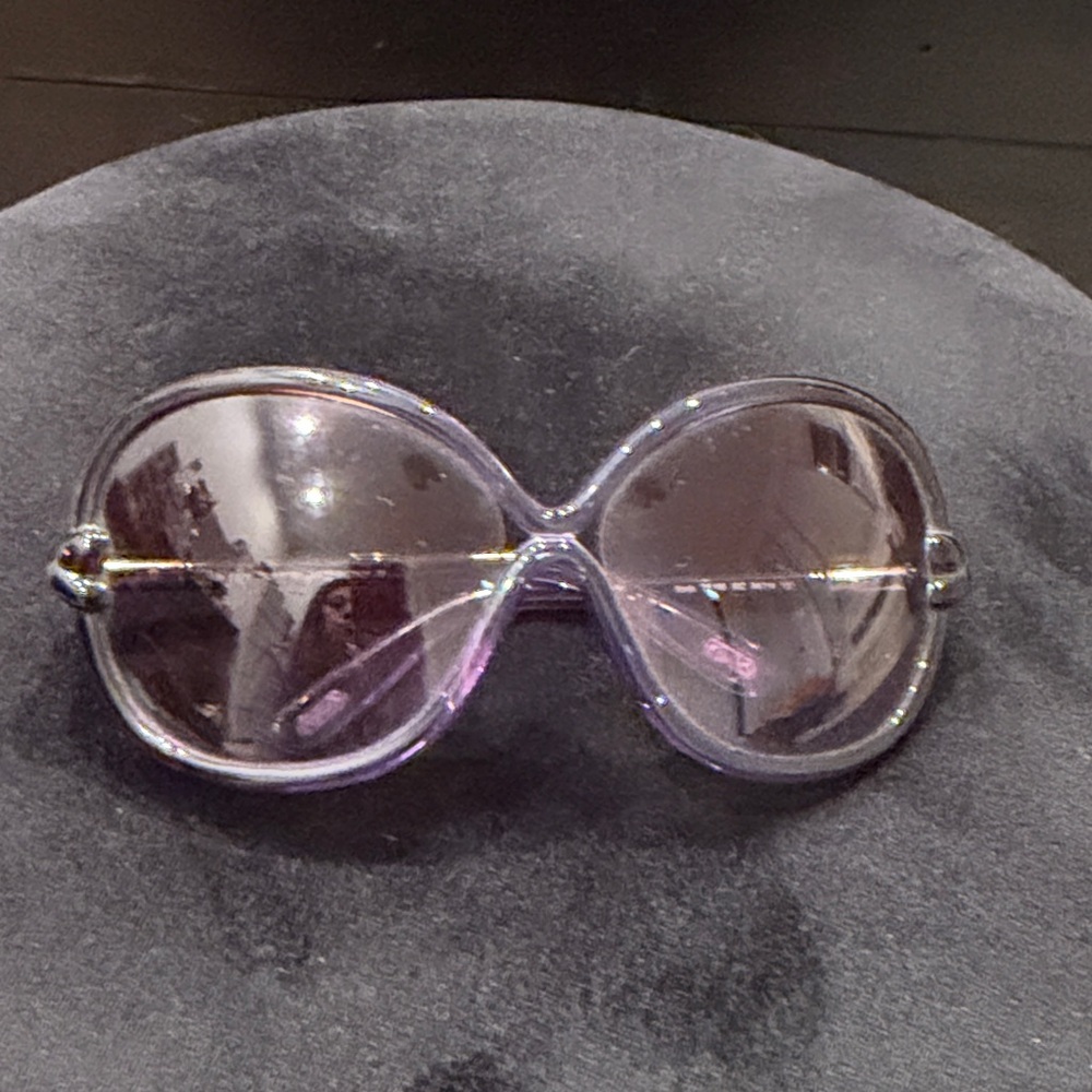 Tom Ford Translucent Purple Round Sunglasses - image 2